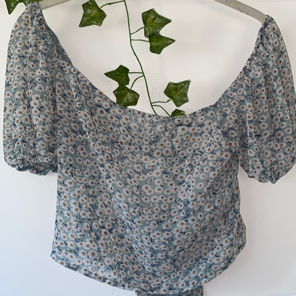 Size medium blue top with cute back